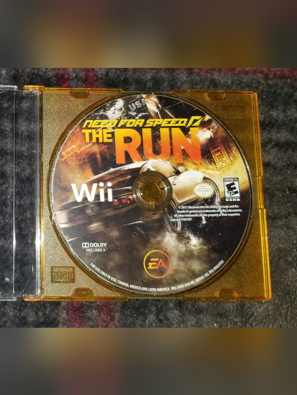 Video Game "Need for Speed: The Run Undercover Complete" (Nintendo Wii, 2011) 
